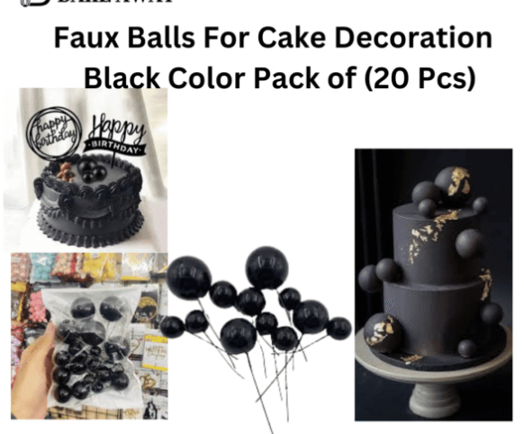 Faux Ball Black Pack Of (20 Pcs)