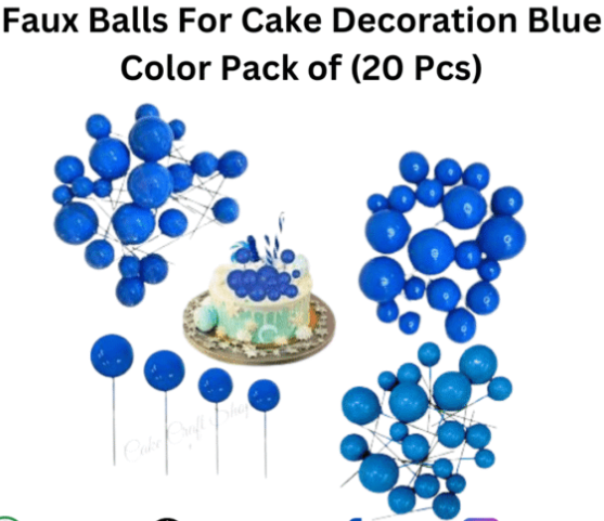 Faux Ball Dark Blue Pack Of (20 Pcs)