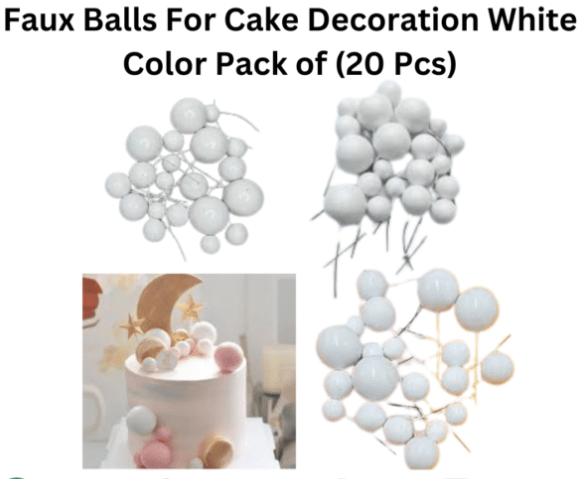 Faux Ball White Pack Of (20 Pcs)