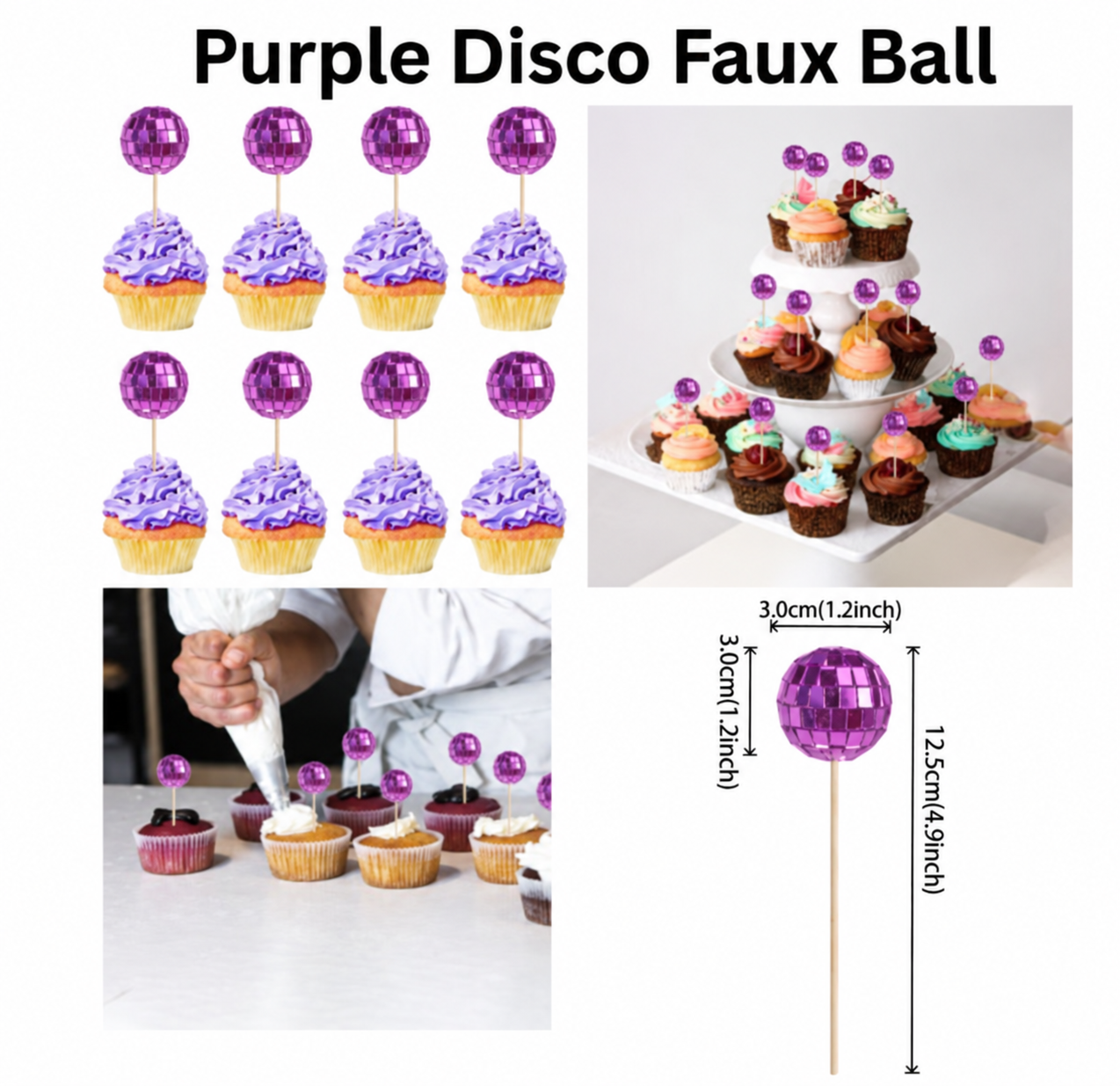 Faux Ball Purple Disco