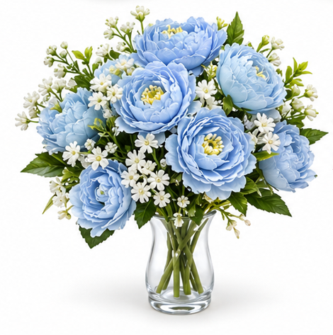 Flowers Light Blue
