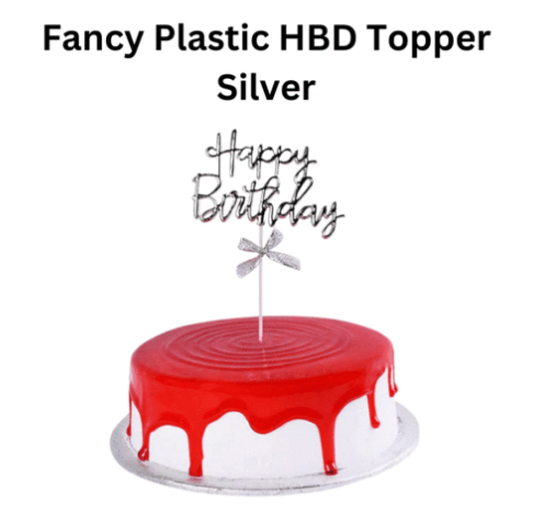 Topper Fancy Plastic Hbd Topper Silver
