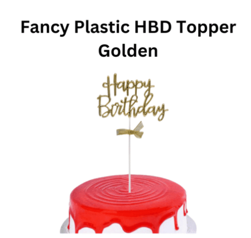 Topper Fancy Plastic Hbd Topper Golden