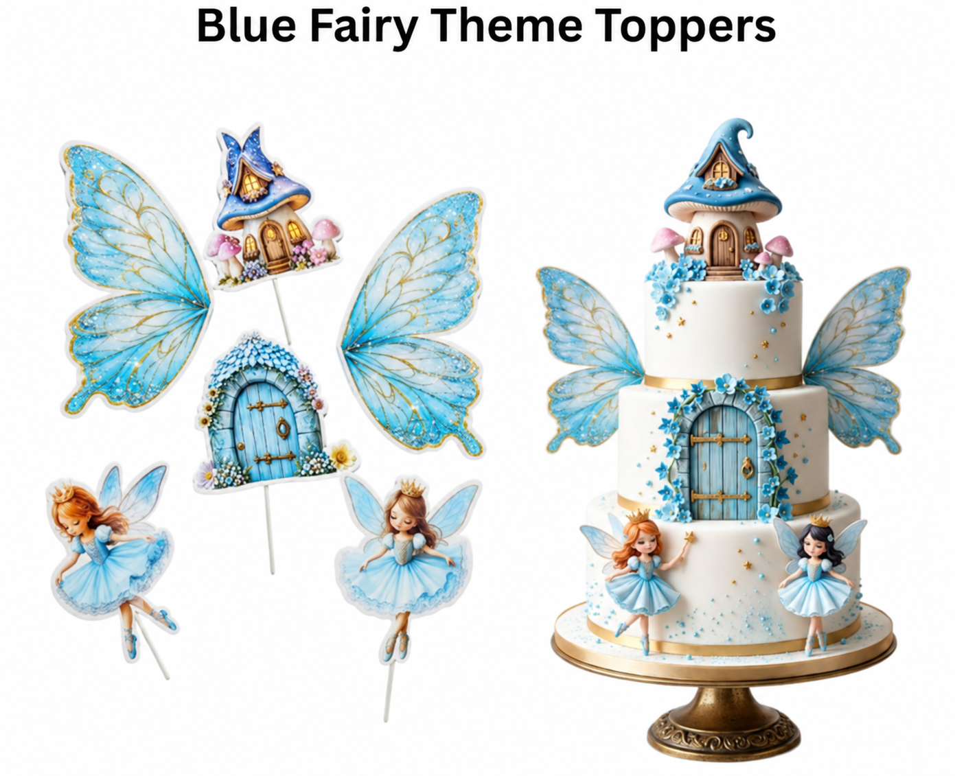 Theme Blue Fairy Theme Toppers