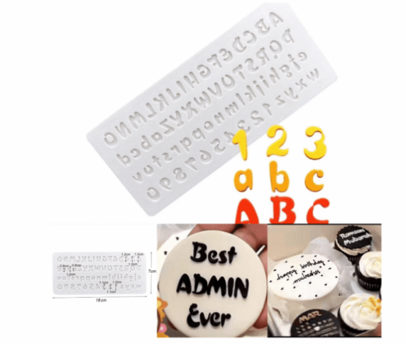 SILICONE MOULD MINI ALPHABET & NUMBER