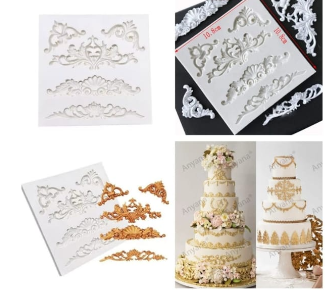 SILICONE MOLD Vintage Baroque Cake Border