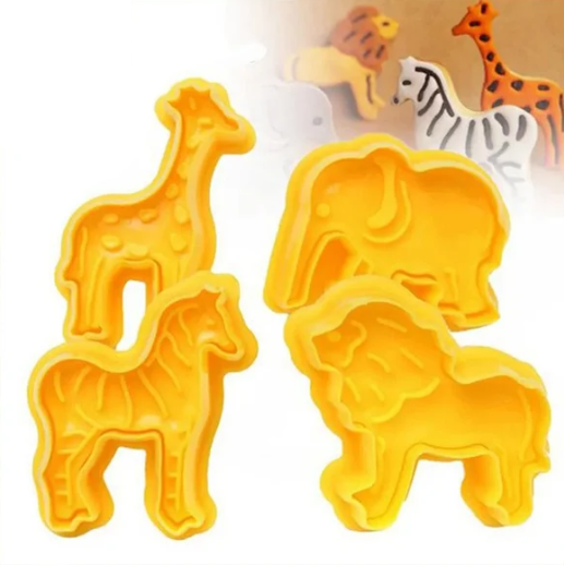 Plungers Animal Fondant & Cookies Plunger Cutter 4Pcs Set