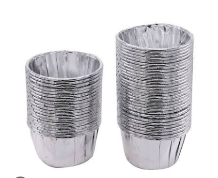 CupCake Liner Silver Foil