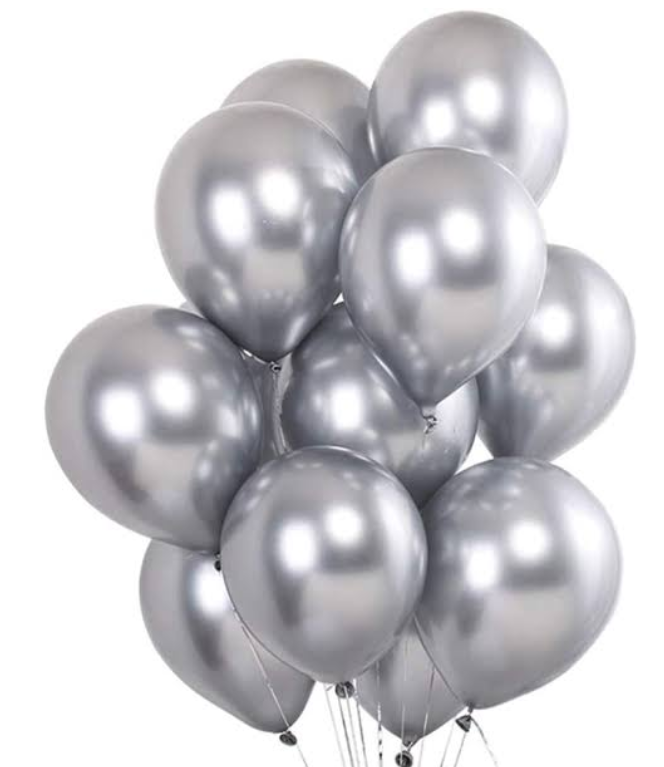 Balloons Silver Metallic Balloons