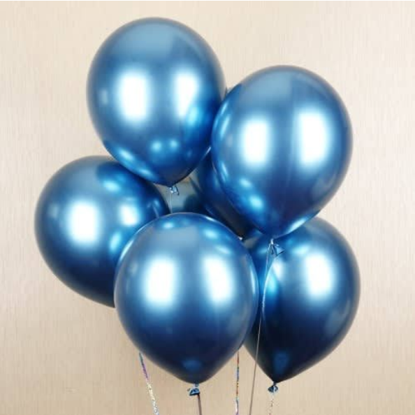 Balloons Royal Blue Metallic Balloons Pack Of 12Pcs