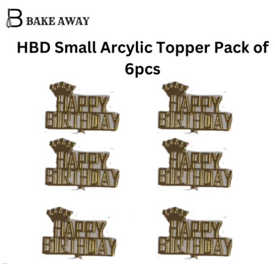 Acrylic Topper Hbd Smaill Arcylic Topper Pack Of 6 Pcs