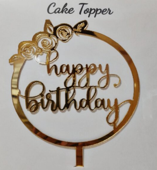 Acrylic Topper Happy Birthday Design 16
