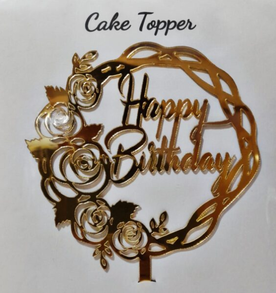 Acrylic Topper Happy Birthday Design 18