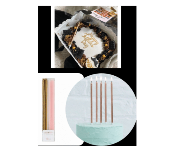 3D Butterfly Decoration Golden Candle For Cake Decoration Pack Of 6Pcs