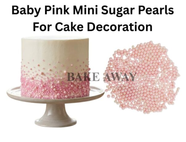 Pearl Baby Pink Mini Sugar Pearls For Cake Decoration